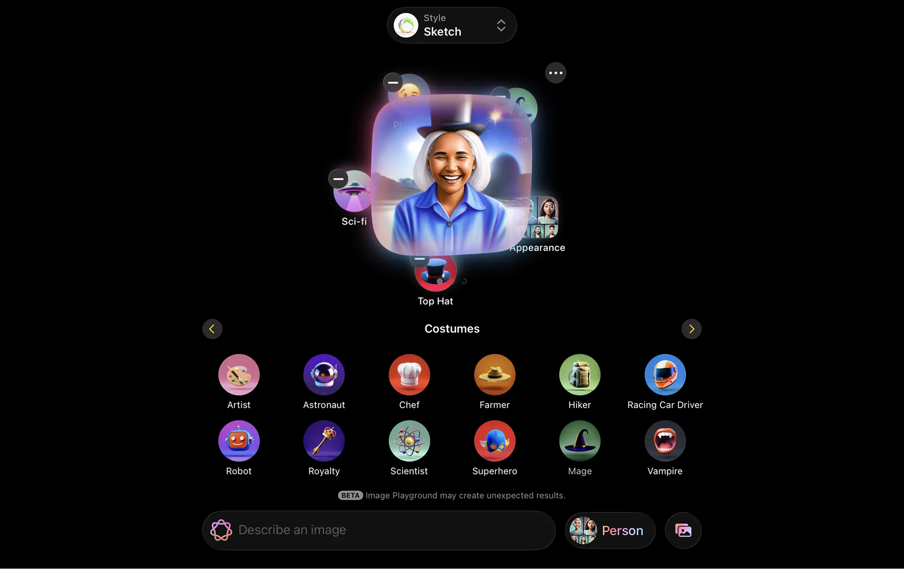 Playground AI interface showing style-mixing controls – the design reference that inspired But.tons